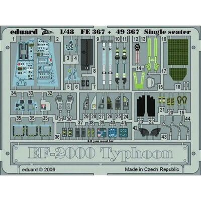 Kit de Modèle Eduard Eurofighter EF-2000 Typhoon - Pré-peint en couleur - Publicité Kit de Modèle Eduard Eurofighter EF-2000 Typhoon - Pré-peint en couleur - Publicité