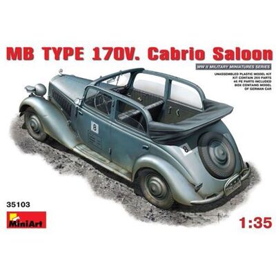 Mini Art Mercedes-Benz 170V Cabriolet de Commandement Maquette 1/35 - Publicité Mini Art Mercedes-Benz 170V Cabriolet de Commandement Maquette 1/35 - Publicité