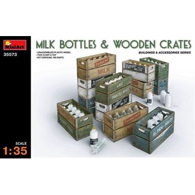 Mini Art Milk Bottles & Wooden Crates - 1:35e - Miniart - Publicité Mini Art Milk Bottles & Wooden Crates - 1:35e - Miniart - Publicité