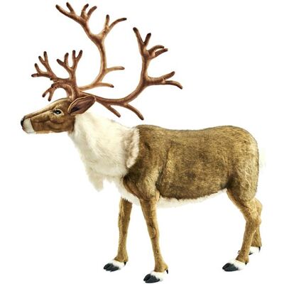 Hansa Peluche Geante Renne Nordic 130 cm H et 120 cm L Marron - Publicité Hansa Peluche Geante Renne Nordic 130 cm H et 120 cm L Marron - Publicité