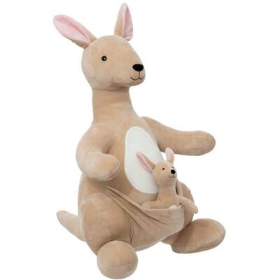 Atmosphera Kids Peluche Kangourou XL - Beige - 45x36x63cm - Publicité Atmosphera Kids Peluche Kangourou XL - Beige - 45x36x63cm - Publicité
