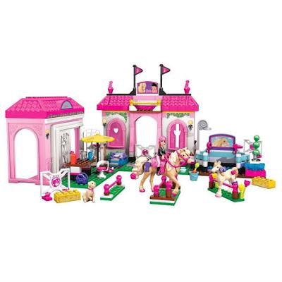 Mega Bloks – 80246 – Barbie – Build 'n' Play – Ecurie - Publicité Mega Bloks – 80246 – Barbie – Build 'n' Play – Ecurie - Publicité