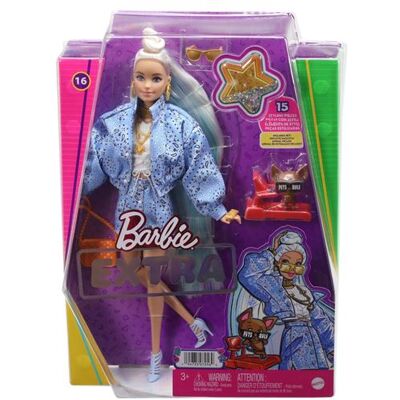 Poupée Barbie Extra blonde Bandana Multicolore - Publicité Poupée Barbie Extra blonde Bandana Multicolore - Publicité