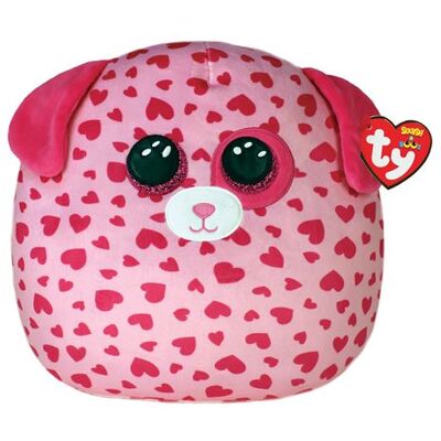 Peluche Ty Squish A Boos Medium Tickle Le Chien Rose - Publicité Peluche Ty Squish A Boos Medium Tickle Le Chien Rose - Publicité
