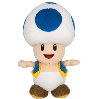 Peluches Blue Toad Nintendo - Super Mario - 20cm - Collection - Publicité Peluches Blue Toad Nintendo - Super Mario - 20cm - Collection - Publicité