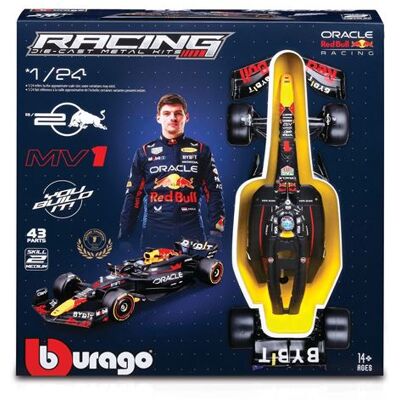 Voiture Bburago Kit à monter Formule 1 2024 #1 Verstappen avec casque et support Red Bull RB20 Multicolore - Publicité Voiture Bburago Kit à monter Formule 1 2024 #1 Verstappen avec casque et support Red Bull RB20 Multicolore - Publicité
