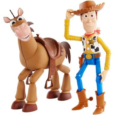 Figurine Toy Story Shérif Woody et son cheval Pile Poil Multicolore - Publicité Figurine Toy Story Shérif Woody et son cheval Pile Poil Multicolore - Publicité