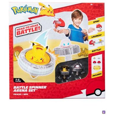 Figurine Bandai Pokémon Arène et 2 spinners Multicolore - Publicité Figurine Bandai Pokémon Arène et 2 spinners Multicolore - Publicité