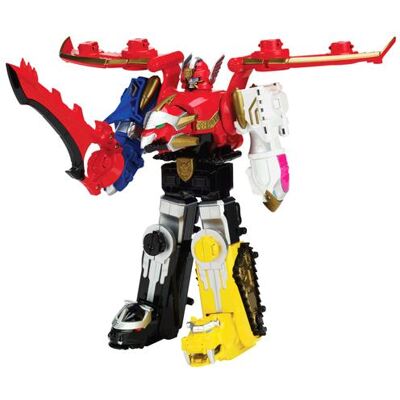 Power Rangers DX Megazord Megaforce Bandai Multicolore - Publicité Power Rangers DX Megazord Megaforce Bandai Multicolore - Publicité