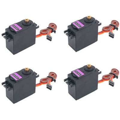 Générique 4 pièces MG996R ensemble moteur servo à engrenages grand couple pour robot de voiture hélicoptère RC - Noir - Publicité Générique 4 pièces MG996R ensemble moteur servo à engrenages grand couple pour robot de voiture hélicoptère RC - Noir - Publicité