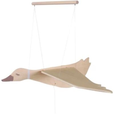 Non communiqué mobile oie volante en bois Beige - Publicité Non communiqué mobile oie volante en bois Beige - Publicité