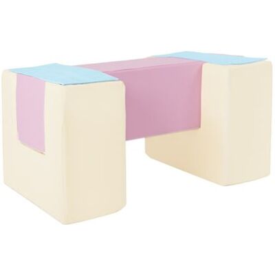 Non communiqué 3 blocs en mousse rose bleu jaune pastel Blanc - Publicité Non communiqué 3 blocs en mousse rose bleu jaune pastel Blanc - Publicité