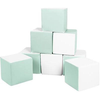Non communiqué Lot cubes XXL mousse 8 pcs blanc, Menthe Vert - Publicité Non communiqué Lot cubes XXL mousse 8 pcs blanc, Menthe Vert - Publicité