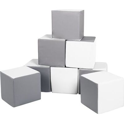 Non communiqué Lot cubes XXL mousse 8 pcs blanc,gris Blanc - Publicité Non communiqué Lot cubes XXL mousse 8 pcs blanc,gris Blanc - Publicité