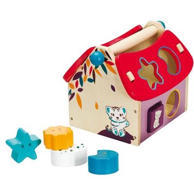 Easykado Maison Des Formes En Bois Chat LUDENDO Multicolore Multicolore - Publicité Easykado Maison Des Formes En Bois Chat LUDENDO Multicolore Multicolore - Publicité