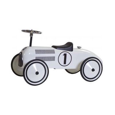 Non communiqué Porteur retro bebe racer - voiture de course vintage en metal blanc - robuste stable - des 24 mois - set jouet 1er age et carte Blanc - Publicité Non communiqué Porteur retro bebe racer - voiture de course vintage en metal blanc - robuste stable - des 24 mois - set jouet 1er age et carte Blanc - Publicité