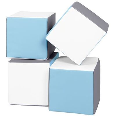Non communiqué Lot cubes XXL mousse 4 pcs blanc, bleu clair, gris Bleu - Publicité Non communiqué Lot cubes XXL mousse 4 pcs blanc, bleu clair, gris Bleu - Publicité