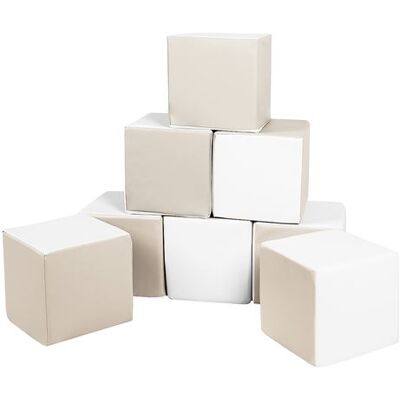 Non communiqué Lot cubes XXL mousse 8 pcs blanc, cappuccino Blanc - Publicité Non communiqué Lot cubes XXL mousse 8 pcs blanc, cappuccino Blanc - Publicité