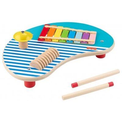 Non communiqué Table musicale en bois 3 instruments musique : xylophone cymbale guiro - bebe enfant 2 ans - activites eveil - set jouet fsc + carte - Publicité Non communiqué Table musicale en bois 3 instruments musique : xylophone cymbale guiro - bebe enfant 2 ans - activites eveil - set jouet fsc + carte - Publicité