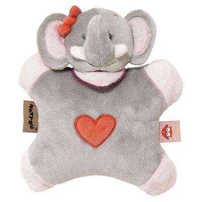 Peluche flatsie Adèle l'éléphante Nattou - Publicité Peluche flatsie Adèle l'éléphante Nattou - Publicité