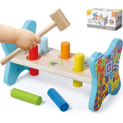 Non communiqué Dorjee - Banc à marteler en bois Multicolore avec clou et marteau- jouets en bois de coordination - à partir de 12 mois Multicolore - Publicité Non communiqué Dorjee - Banc à marteler en bois Multicolore avec clou et marteau- jouets en bois de coordination - à partir de 12 mois Multicolore - Publicité