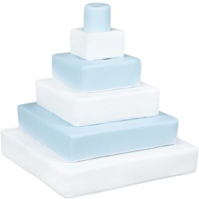 Non communiqué Pyramide- lot de 6 gros blocs blanc bleu pastel Blanc - Publicité Non communiqué Pyramide- lot de 6 gros blocs blanc bleu pastel Blanc - Publicité