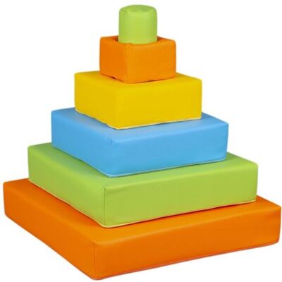 Non communiqué Pyramide- lot de 6 gros blocs jaune vert bleu orange Jaune - Publicité Non communiqué Pyramide- lot de 6 gros blocs jaune vert bleu orange Jaune - Publicité