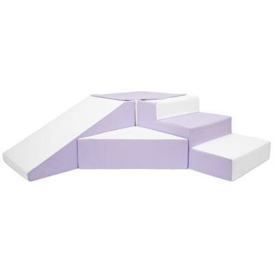 Non communiqué Set de 4 blocs blanc lilas Gris - Publicité Non communiqué Set de 4 blocs blanc lilas Gris - Publicité