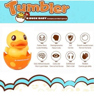 Générique Petit canard jaune bébé Jouets d'apprentissage Fun Enlighten swing Tumbler Baby Toy Jaune - Publicité Générique Petit canard jaune bébé Jouets d'apprentissage Fun Enlighten swing Tumbler Baby Toy Jaune - Publicité