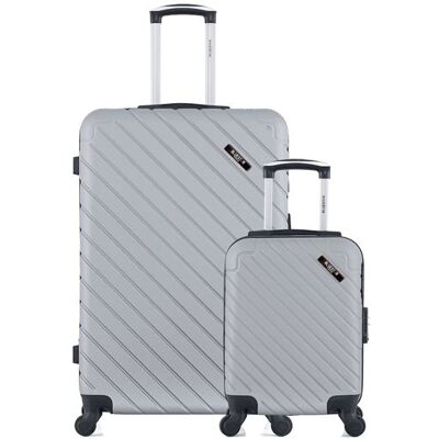 Non communiqué lot de 2 valise grand format et cabine xxs cité gris - Publicité Non communiqué lot de 2 valise grand format et cabine xxs cité gris - Publicité