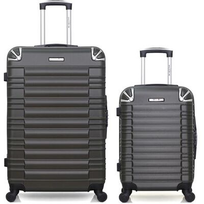 Non communiqué bluestar - lot de 2 - valises grand format et cabine lima - gris fonce - Publicité Non communiqué bluestar - lot de 2 - valises grand format et cabine lima - gris fonce - Publicité
