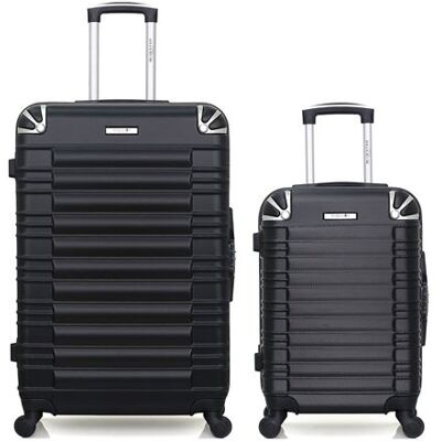 Non communiqué bluestar - lot de 2 - valises grand format et cabine lima - noir - Publicité Non communiqué bluestar - lot de 2 - valises grand format et cabine lima - noir - Publicité