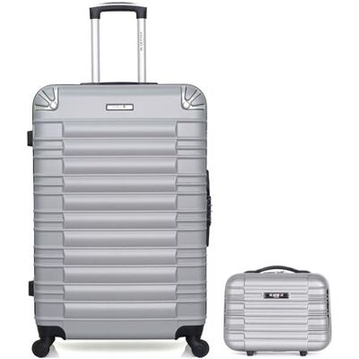 Non communiqué bluestar - lot de 2 - valises grand format et vanity lima - gris - Publicité Non communiqué bluestar - lot de 2 - valises grand format et vanity lima - gris - Publicité