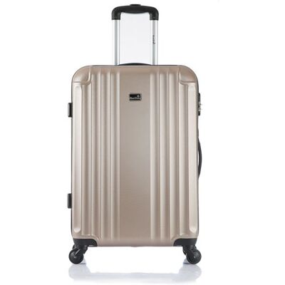 Non communiqué valise taille moyenne rigide sienne - beige - Publicité Non communiqué valise taille moyenne rigide sienne - beige - Publicité