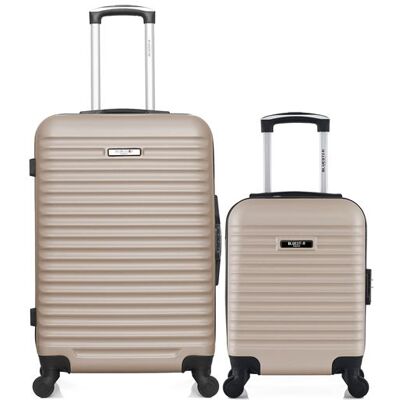 Non communiqué lot de 2 - valises weekend et cabine xxs brazilia - beige - Publicité Non communiqué lot de 2 - valises weekend et cabine xxs brazilia - beige - Publicité