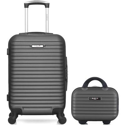 Non communiqué lot de 2 - valise cabine et vanity brazilia - gris fonce - Publicité Non communiqué lot de 2 - valise cabine et vanity brazilia - gris fonce - Publicité