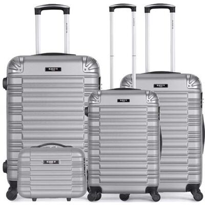 Non communiqué bluestar - set de 4 valises lima-c 75 cm 4 roues - gris - Publicité Non communiqué bluestar - set de 4 valises lima-c 75 cm 4 roues - gris - Publicité