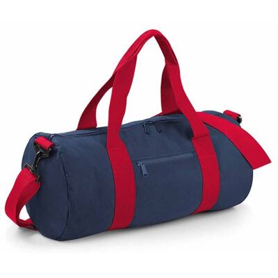 Non communiqué Sac de voyage toile - 20 L - Varsity Barrel Bag - BG140 - bleu marine et rouge - Publicité Non communiqué Sac de voyage toile - 20 L - Varsity Barrel Bag - BG140 - bleu marine et rouge - Publicité