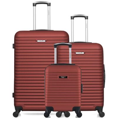 Non communiqué lot de 3 - valises grand format, weekend et cabine xxs brazilia - terracotta - Publicité Non communiqué lot de 3 - valises grand format, weekend et cabine xxs brazilia - terracotta - Publicité