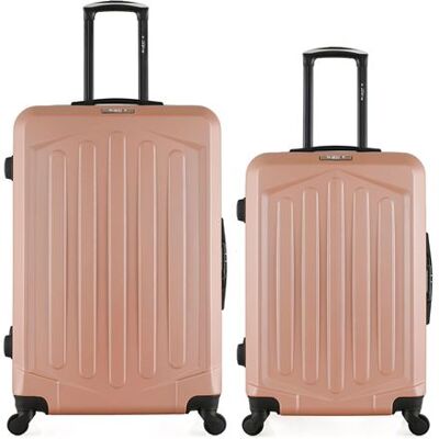 Non communiqué bluestar - lot de 2 - valises grand format et weekend hagen - rose dore - Publicité Non communiqué bluestar - lot de 2 - valises grand format et weekend hagen - rose dore - Publicité
