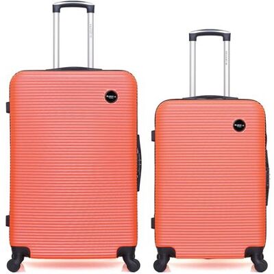 Non communiqué bluestar - lot de 2 valise grand format et valise weekend london - - corail - Publicité Non communiqué bluestar - lot de 2 valise grand format et valise weekend london - - corail - Publicité