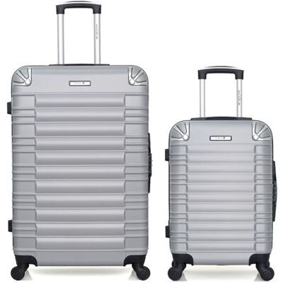 Non communiqué bluestar - lot de 2 - valises grand format et cabine lima - gris - Publicité Non communiqué bluestar - lot de 2 - valises grand format et cabine lima - gris - Publicité