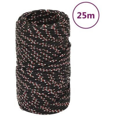 vidaXL Corde de bateau Noire et Rouge 25 m Polypropylène - Corde de bateau - Publicité vidaXL Corde de bateau Noire et Rouge 25 m Polypropylène - Corde de bateau - Publicité