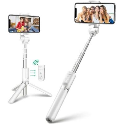 Non communiqué BlitzWolf BW-BS3 Bâton Selfie avec télécommande Bluetooth 3 en 1 pour iPhone X 8 Plus S9 S8 - blanc blanc - Publicité Non communiqué BlitzWolf BW-BS3 Bâton Selfie avec télécommande Bluetooth 3 en 1 pour iPhone X 8 Plus S9 S8 - blanc blanc - Publicité