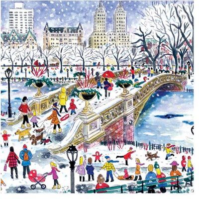 Puzzle 500 pièces : Bow Bridge à Central Park, Michael Storrings Galison - Publicité Puzzle 500 pièces : Bow Bridge à Central Park, Michael Storrings Galison - Publicité
