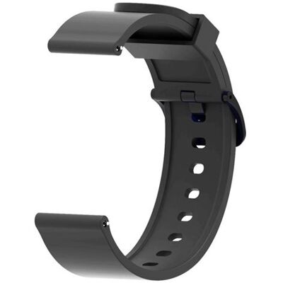 Bracelet en silicone 20mm souple pour Xiaomi Amazfit Bip - Noir - Publicité Bracelet en silicone 20mm souple pour Xiaomi Amazfit Bip - Noir - Publicité