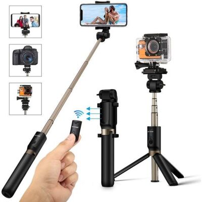 Non communiqué BlitzWolf Selfie Stick Tripod with Bluetooth Remote for Gopro iPhone x 8 Plus 7 6 6s Plus Android Samsung s9 s8 s7 Plus Edge 4 in 1 Mini Pocket Extendable Monopod Aluminum Alloy 360 Degree Rotation - Publicité Non communiqué BlitzWolf Selfie Stick Tripod with Bluetooth Remote for Gopro iPhone x 8 Plus 7 6 6s Plus Android Samsung s9 s8 s7 Plus Edge 4 in 1 Mini Pocket Extendable Monopod Aluminum Alloy 360 Degree Rotation - Publicité