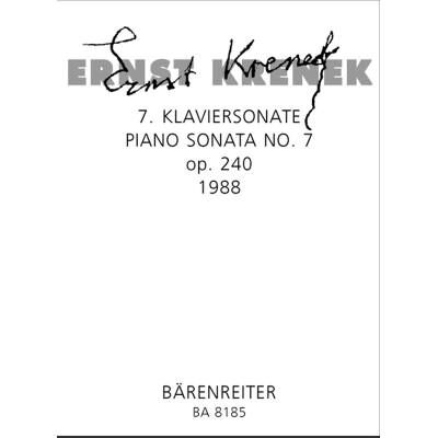 Partitions classique BARENREITER KRENEK ERNST - SONATE N°7 OP.240 - PIANO Piano - Publicité Partitions classique BARENREITER KRENEK ERNST - SONATE N°7 OP.240 - PIANO Piano - Publicité
