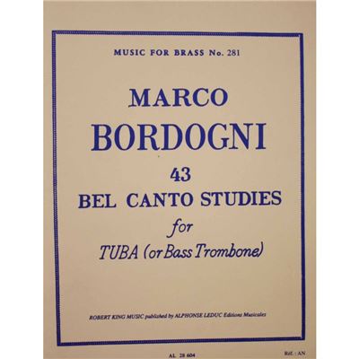 Leduc 43 Bel canto Studies - Marco Bordogni - Tuba - Publicité Leduc 43 Bel canto Studies - Marco Bordogni - Tuba - Publicité