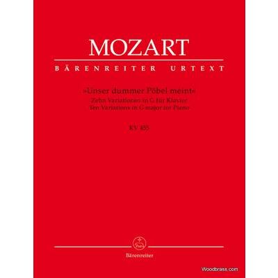 Partitions classique BARENREITER MOZART W.A. - 10 VARIATIONS SUR UNSER DUMMER POBEL MEINT EN SOL MAJEUR KV 455 - PIANO Piano - Publicité Partitions classique BARENREITER MOZART W.A. - 10 VARIATIONS SUR UNSER DUMMER POBEL MEINT EN SOL MAJEUR KV 455 - PIANO Piano - Publicité